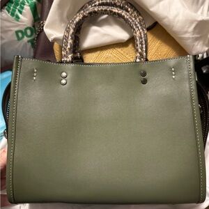 Coach green rogue 25 with Snakeskin Handle